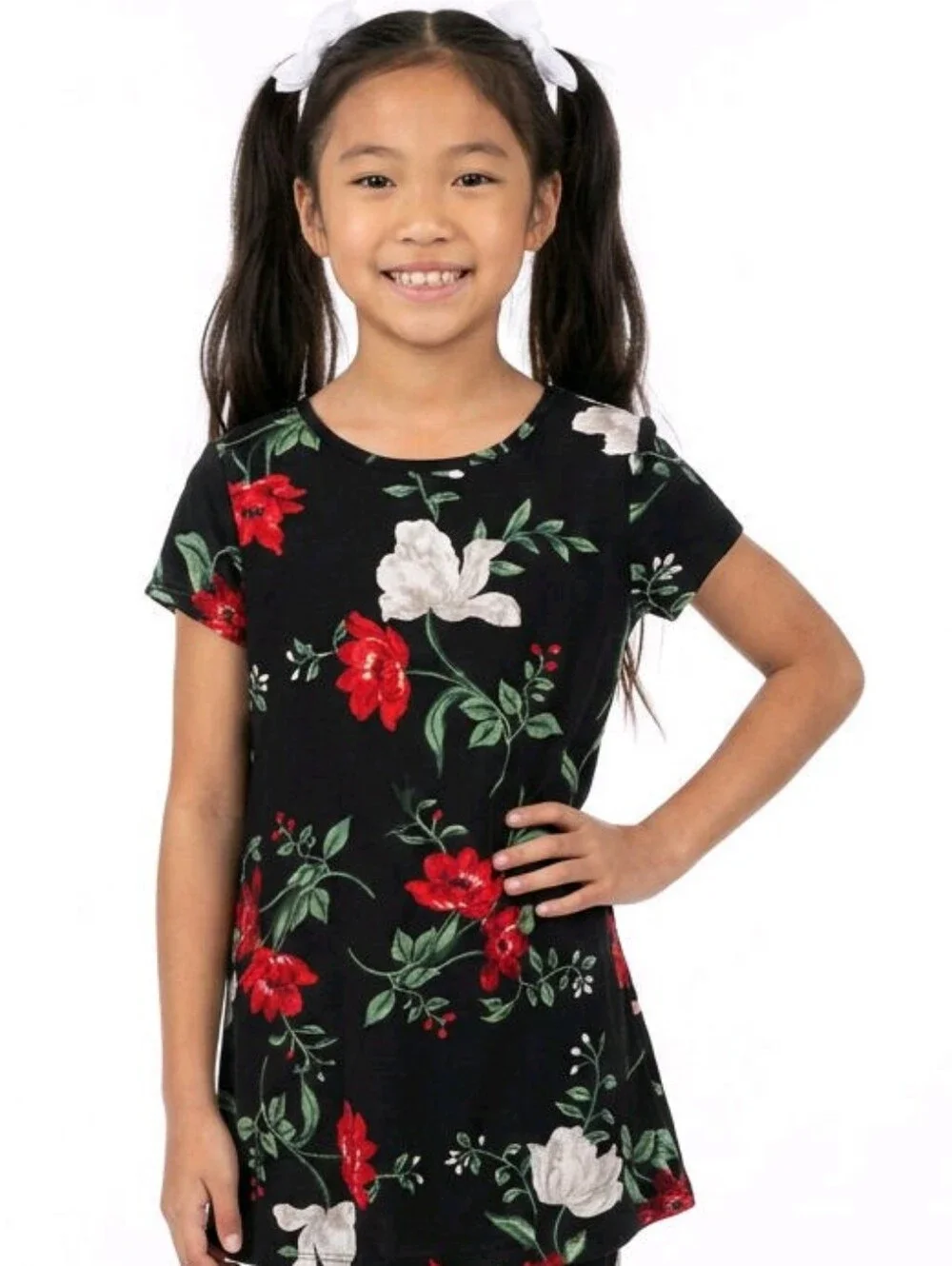 Black Floral Dress XS 5